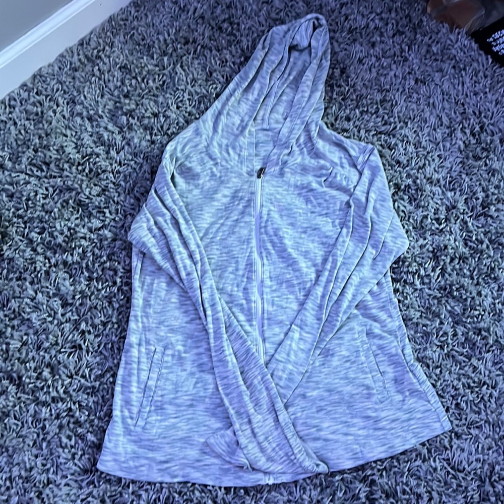 Columbia zip up gray jacket